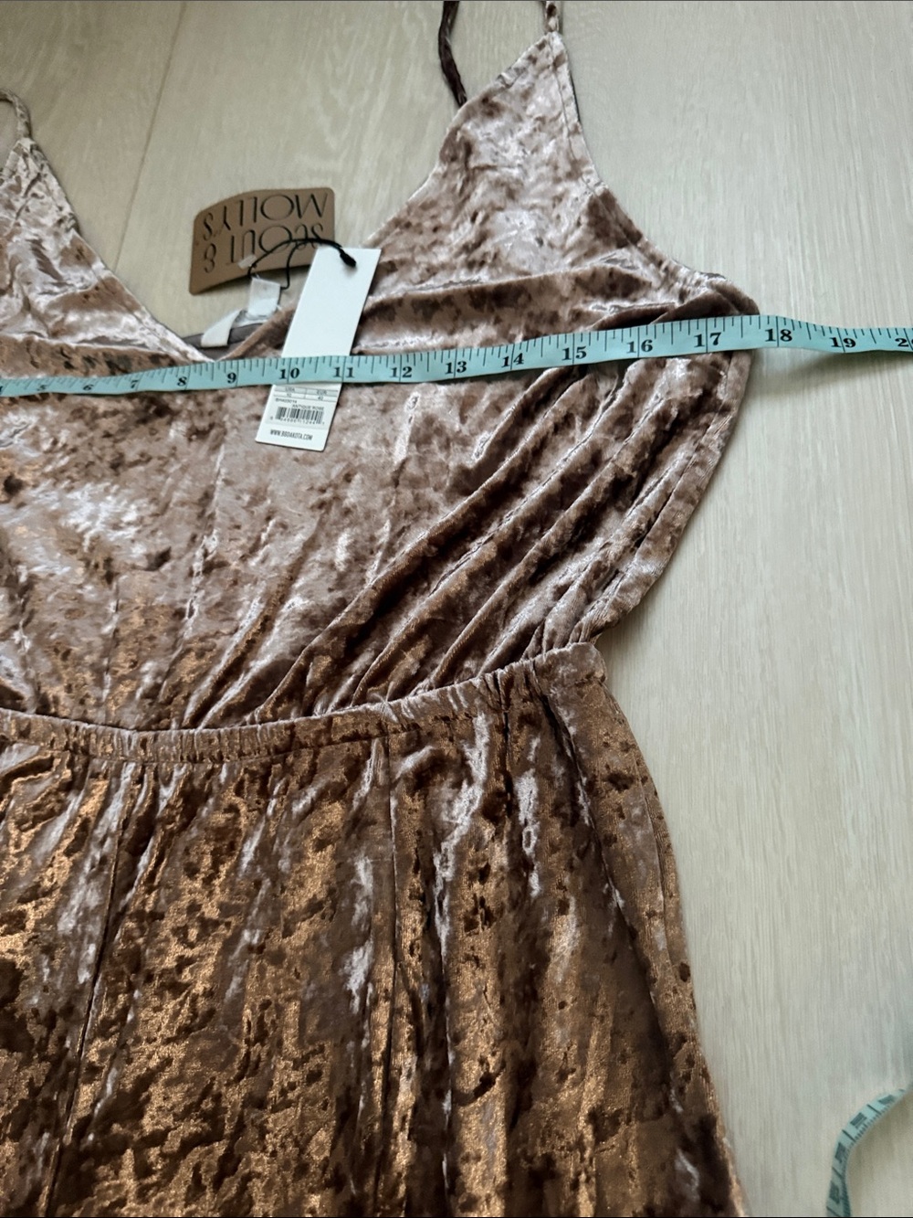 BB Dakota Mauve Velvet Spaghetti-Strap Wide Leg Jumpsuit - Picture 6 of 11